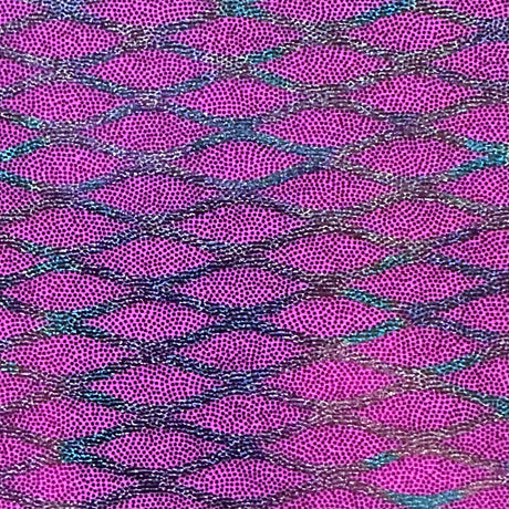 Nylon Spandex Diamond Shape Double Foggy Foil Fabric