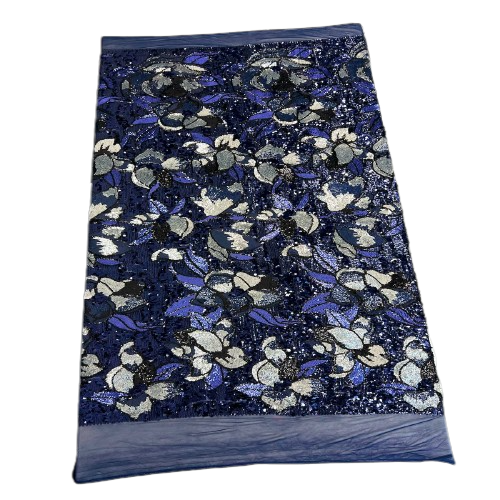 Stretch Sequins Floral Fabric Multicolor