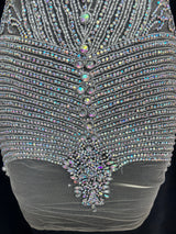 Silver Rhinestone Bodice Appliqué