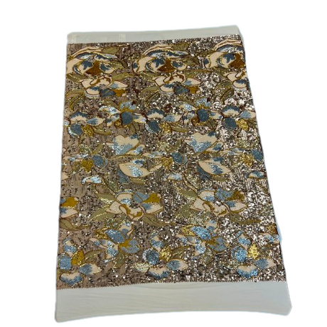 Stretch Sequins Floral Fabric Multicolor