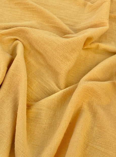 Gold Crinkle Cotton Gauze
