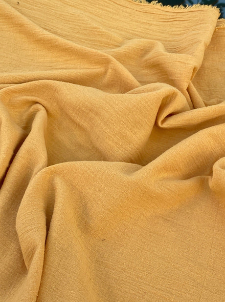 Gold Crinkle Cotton Gauze