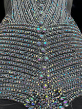 Silver Rhinestone Bodice Appliqué