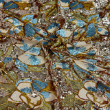 Stretch Sequins Floral Fabric Multicolor