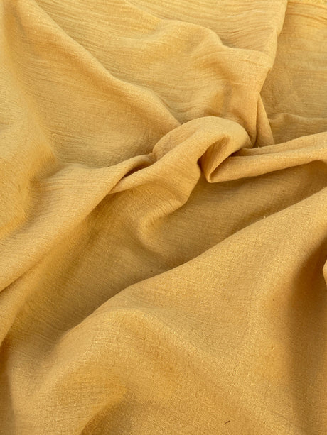 Gold Crinkle Cotton Gauze