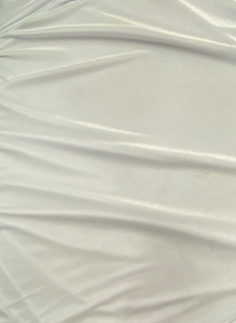 White Stretch Velvet Fabric - White, 58"-60" Width (1 Yard)