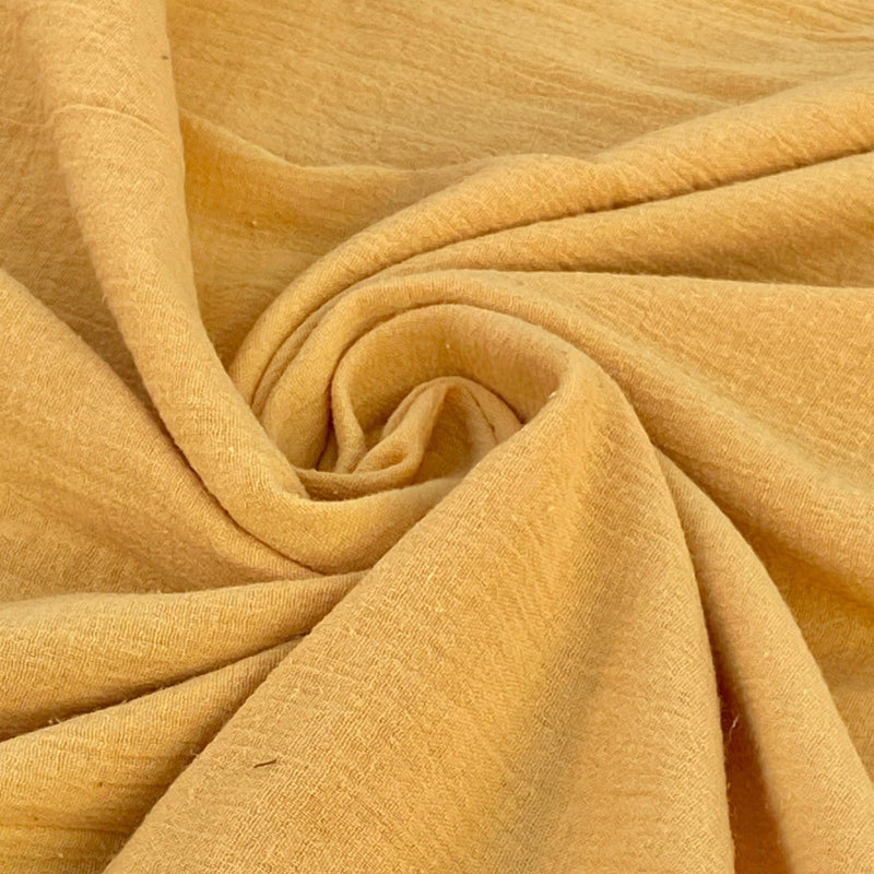 Gold Crinkle Cotton Gauze
