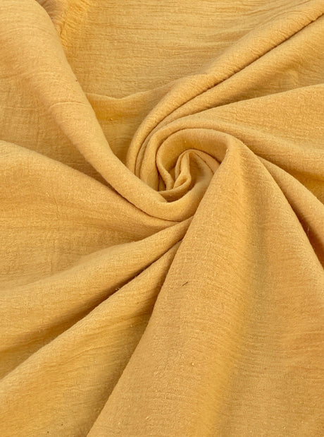 Gold Crinkle Cotton Gauze