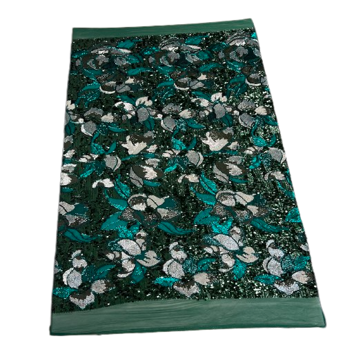 Stretch Sequins Floral Fabric Multicolor