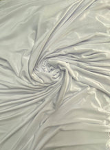 White Stretch Velvet Fabric - White, 58"-60" Width (1 Yard)