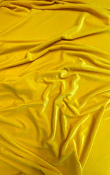 Yellow Stretch Velvet Fabric - Yellow, 58"-60" Wide