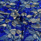 Stretch Sequins Floral Fabric Multicolor