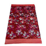 Stretch Sequins Floral Fabric Multicolor