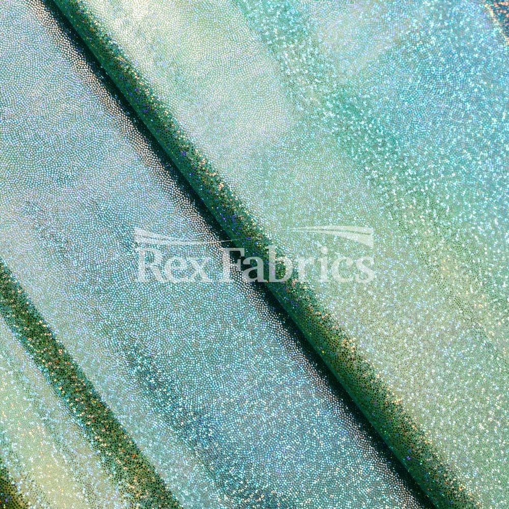 Tie Dye Twinkle Nylon Spandex Fabric - Turquoise Lime/Pink Blue, Tie Dye Hologram, 58/60" Width (1 Yard)