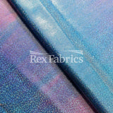 Tie Dye Twinkle Nylon Spandex Fabric - Turquoise Lime/Pink Blue, Tie Dye Hologram, 58/60" Width (1 Yard)