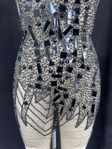 Black Rhinestone Bodice Appliqué
