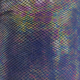 Venom Iridescent Snakeskin Stretch Velvet Spandex Fabric - 90 Percent Polyester 10 Percent Spandex, 4-Way Stretch, 60" Width (1 Yard)