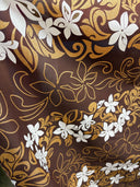Polyester Glitter Floral Fabric Tiare Garden