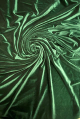 Fores Green Stretch Velvet Fabric - Fores Green, Stretch Velvet, 58"-60" Width
