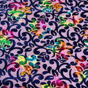 Burnout Stretch Velvet Fabric Multicolor Floral