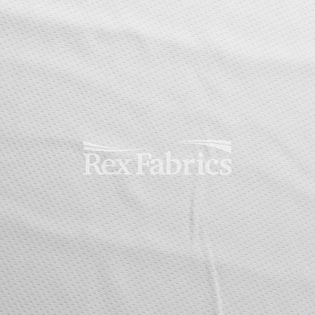 Pearl Mesh Polyester Mesh Fabric - White Lattice Mesh, 60" Width (1 Yard)
