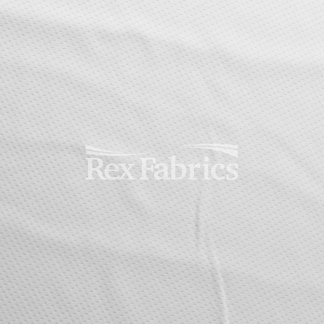 Pearl Mesh Polyester Mesh Fabric - White Lattice Mesh, 60" Width (1 Yard)
