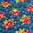 Burnout Stretch Velvet Fabric Multicolor Floral