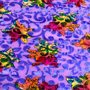 Burnout Stretch Velvet Fabric Multicolor Floral