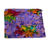 Bombay Multicolor Floral Burnout Stretch Velvet Fabric - Multicolor Floral Burnout, 58" Width (1 Yard)