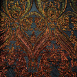 Catina Damask Stretch Sequins Nylon Spandex Mesh Fabric - Iridescent Sequin Damask, 60" Width, 52" Sequin Width (1 Yard)