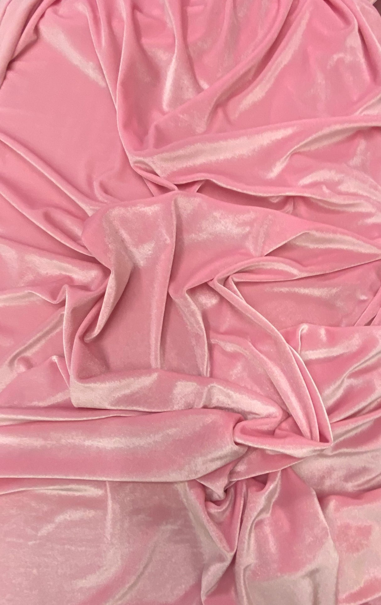Pink Stretch Velvet Fabric - Pink, 58"-60" Wide