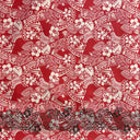 Poly-Cotton Fabric Polynesian Hibiscus & Plumeria Single Border