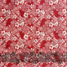 Polynesian Hibiscus & Plumeria Flowers Poly-Cotton Fabric - Traditional Tattoo Single Border, 45" Width (1 Yard)