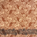 Poly-Cotton Fabric Polynesian Hibiscus & Plumeria Single Border