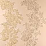 Beaded Corded Floral Lace Applique