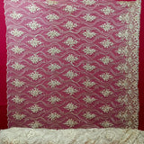 1 Yard Beaded Lace Fabric Embroidered on Polyester Net Mesh 51 inch Width