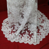 Beaded Corded Bridal Lace Fabric 50" Wide