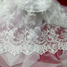 Embroidered Mesh Bridal Lace White