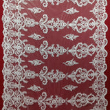 Beaded Corded Bridal Lace White Ivory