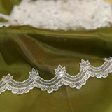 Beaded Lace Trimming on Polyester Organza