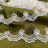 Beaded Lace Trimming on Polyester Organza