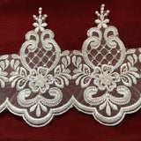 Beaded Lace Trimming on Polyester Organza