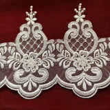 Beaded Lace Trimming on Polyester Organza