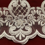 Beaded Lace Trimming on Polyester Organza
