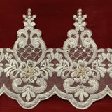 Beaded Lace Trimming on Polyester Organza