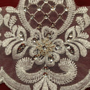 Beaded Lace Trimming on Polyester Organza