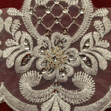 Beaded Lace Trimming on Polyester Organza