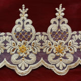 Beaded Lace Trimming on Polyester Organza