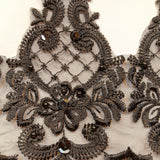 Beaded Lace Trimming on Polyester Organza
