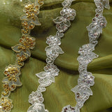 Beaded Corded Lace Trim 2" Polyester